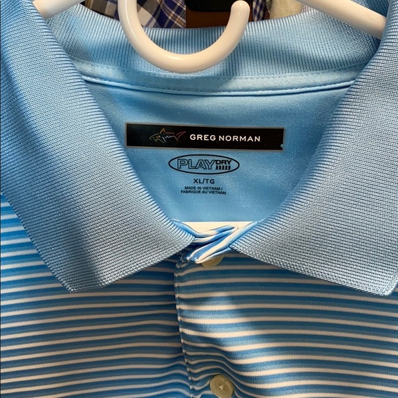 Blue striped golf polo - Picture 2 of 3